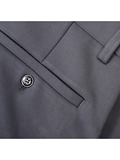 ieftine Costume semi-formale-pantaloni de rochie pentru bărbați, negru, gri, groși, lungi, culoare uni, elasticitate ridicată, potrivire standard caldă 2024