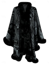 preiswerte Wintermäntel-Damen Fleecejacke Teddy-Mantel Umhang / Umhänge warm halten Atmungsaktiv Patchwork Kunstpelzbesatz Innenfutter aus Fleece Brautkleider schlicht Farbblock Urlaub Strasse Freizeitskleidung Ausgehen