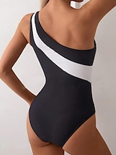billiga One-piece-baddräkter-Dam Badkläder En bit Baddräkt Standkläder Sommar Randig Ärmlös Baddräkter