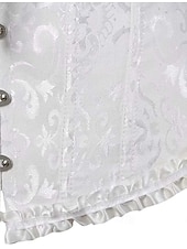 ieftine Corsete-corset corsete de dimensiuni plus pentru femei corsete country sexy doamnă dragă control burtă push up jacquard jacquard cârlig cu flori abstracte &amp;amp; ochi lace up nailon / bumbac nunta special