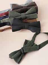 levne Pánské kravaty a motýlky-pánské vintage texturované motýlky - klasické nastavitelné formální kravaty v různých barvách pro svatby, večírky a obchodní oblečení