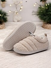 cheap Women&#039;s Slippers &amp; Flip-Flops-Cozy Fleece Lined Indoor Slippers with Non-Slip Sole – Warm Plush Home Shoes for Women