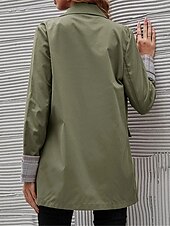 cheap Blazers &amp; Suits-Women&#039;s Blazer Work Button Solid Color Breathable OL Style Regular Fit Outerwear Long Sleeve Fall Blue S