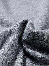 billiga tröja för män-Herr Pullover tröja Stickad tröja Ribbad Sticka Stickat Slät Mock Neck Grundläggande Håller värmen Dagliga kläder Semester Kläder Höst vinter Svart Vit S M L