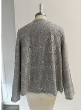 billige Sjal-Sjale Sjal til kvinner Mors wraps Sjale Elegant Langermet Blonder Bryllup Wrap Med Blonder Til Fest Høst vinter