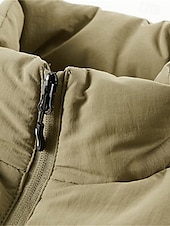 levne Gilety-Pánské Rybářská vesta Denní Na běžné nošení Jaro &amp; podzim Kapsy Polyester Pohodlné Pevná barva Zip Stojáček Černá Khaki Tmavomodrá Tmavě šedá Vesta