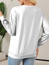 abordables Sudadera-Sudadera de mujer con estampado animal para uso diario, informal, cuello redondo, manga larga, microelástica, otoño e invierno, cómoda, transpirable, tejido suave
