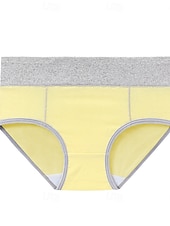 preiswerte Unterhosen-Damen Basic Höschen 1 Stk. Unterwäsche schlicht klassisch reine Farbe mittlere Taille Übergröße geschlechtsneutral hellblau schwarz weiß M L XL Home Outfits