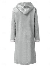 billiga Casual Parka-Dam Vinterkappa Teddyrock Utomhus Gata Dagliga kläder Höst Vinter Lång Täcka Normal Håller värmen Andningsfunktion Stylish Ledigt Jacka Långärmad Slät Med fickor Vin Kaki Grå