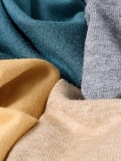 billiga tröja för män-Herr Pullover tröja Stickad tröja Ribbad Sticka Stickat Slät Mock Neck Grundläggande Håller värmen Dagliga kläder Semester Kläder Höst vinter Svart Vit S M L