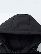 levne Gilety-Pánské Puffer Vesta Vesta s kapucí Vesta Prošívaná vesta Denní Rande Dovolená Módní Na běžné nošení Podzim zima Kapsy Polyester Zahřívací Pohodlné Pevná barva Zip Kapuce Běžný Černá Hnědá Armádn