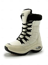 baratos Botas de neve e inverno-botas de neve de inverno impermeáveis femininas com forro de pelúcia quente e sola antiderrapante – ideais para atividades ao ar livre em clima frio