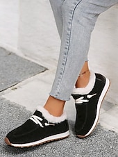 cheap Women&#039;s Slip-Ons &amp; Loafers-Women&#039;s Faux Fur Lined Winter Slip-On Shoes – Cozy and Flexible Warm Casual Shoes for Indoor and Outdoor Wear