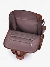 billiga Mode Ryggsäckar-vintage ryggsäck i konstläder för kvinnor med tofs och justerbar geometrisk rem – ledig resväska med flera fickor