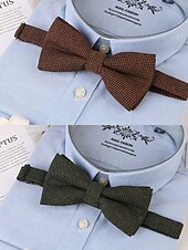 levne Pánské kravaty a motýlky-pánské vintage texturované motýlky - klasické nastavitelné formální kravaty v různých barvách pro svatby, večírky a obchodní oblečení