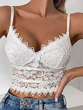 cheap Corsets-Women&#039;s Loungewear Pure Color Corsets Carnival Party Valentine&#039;s Day Breathable Straps Sleeveless Lace Backless Summer Spring Home Outfits