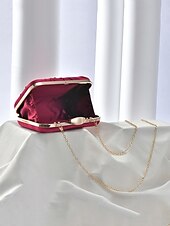 olcso Retikülök és estélyi táskák-elegáns szatén esti kuplung nőknek – elbűvölő csomós kialakítás arany kerettel, tökéletes esküvőkre, bulikra és hivatalos eseményekre