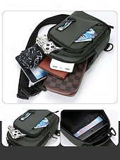 olcso Férfitáskák-férfi vízálló crossbody hevedertáska usb töltőcsatlakozóval – kültéri utazó válltáska több zsebbel