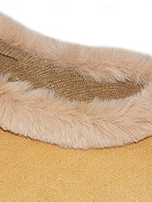 economico Felpe Pelosi-Per donna Felpa Pullover Maglione Coprispalle Informale Morbido Rombi A coste A collo alto Nappa Lavorato a maglia Bordo in pelliccia sintetica Manica a 3/4 Maglie lunghe Maglia Esterno Giornaliero