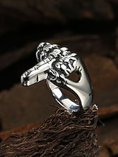 billige Tilbehør for menn-menns gotisk legering hodeskalle håndring - unike statement smykker for punk stil