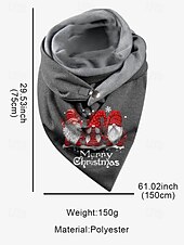 levne Vánoční doplňky-dámský šátek pro veselé vánoce – teplý a útulný zimní šátek se svátečním designem