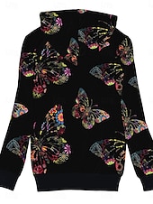 abordables Doudounes &amp; Parkas-Femme Veste Polaire Manteau en peluche Veste à capuche Chaud Respirable Zippé Poche Doublé en Polaire Décontractées Papillon Vacances Plein Air Usage quotidien Sortie fermeture Éclair Normal Sweat