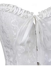 ieftine Corsete-corset corsete de dimensiuni plus pentru femei corsete country sexy doamnă dragă control burtă push up jacquard jacquard cârlig cu flori abstracte &amp;amp; ochi lace up nailon / bumbac nunta special