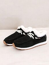 cheap Women&#039;s Slip-Ons &amp; Loafers-Women&#039;s Faux Fur Lined Winter Slip-On Shoes – Cozy and Flexible Warm Casual Shoes for Indoor and Outdoor Wear