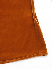 billige Dressy topper-Dame Skjorte Bluse Helfarge Fritid Langermet Cowl-hals Vanlige topper Daglig Brun Høst Vinter