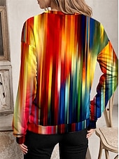 economico Arte &amp; Design Tops-Maglione a Zip da Donna a Quarti Cuore Grafico Street Dailywear Stampa Casual Collo Tondo Maniche Lunghe Micro-elastico Autunno Inverno Comodo Traspirante Tessuto Morbido