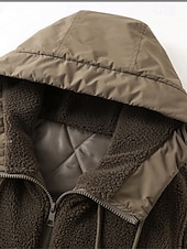 preiswerte Men&#039;s Vest-Herren Puffer Weste Fleece-Weste Kapuzenweste Freizeitskleidung Urlaub Ausgehen Modisch Basic Frühling &amp; Herbst Tasche Mit Kapuze Polyester Komfortabel Glatt Reisverschluss Ständer Regular Fit