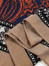 abordables Bufandas de mujer-Bufanda de gran tamaño con estampado paisley vintage para mujer: chal suave y cálido para el invierno, ropa informal y formal