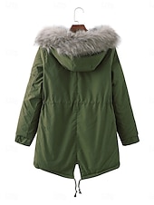 cheap Puffers &amp; Parka-Women&#039;s Fleece Jacket Teddy Coat Hoodie Jacket Warm Breathable Zipper Pocket Fleece Lined Casual Plain Vacation Street Daily Wear Going out Zipper Regular Hoodie Regular Fit Long Sleeve Outerwear