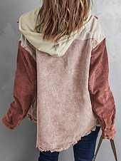 abordables Vestes chemise-Veste décontractée Femme Extérieur Plein Air Usage quotidien mode Décontractées Avec poches Normal Manteau Rose Claire Bleu Vert Automne Hiver Boutonnage Simple Col rabattu Standard S M L XL 2XL