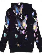 abordables Doudounes &amp; Parkas-Femme Veste Polaire Manteau en peluche Veste à capuche Chaud Respirable Zippé Poche Doublé en Polaire Décontractées Papillon Vacances Plein Air Usage quotidien Sortie fermeture Éclair Normal Sweat