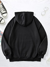 baratos Animais Tops-moletom feminino com capuz moletom de lã gato street dailywear bolso estampa casual moletom com capuz manga comprida microelástico outono inverno confortável respirável tecido macio
