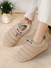 cheap Women&#039;s Slippers &amp; Flip-Flops-Cozy Fleece Lined Indoor Slippers with Non-Slip Sole – Warm Plush Home Shoes for Women