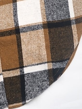 baratos Colete-Mulheres Colete Ao ar livre Rua Roupa Diária Outono Inverno Longo Casaco Normal Térmico / Quente Respirável à moda Casual Casaco Sem Manga Listras e xadrez Com bolsos Imprimir Laranja Verde Cáqui