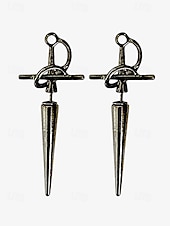 abordables Pendiente de mujer-Pendientes de oro con forma de espada para mujer: joyas de moda atrevidas y únicas para looks atrevidos y modernos