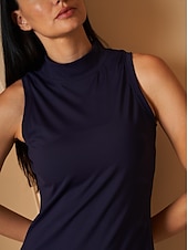 voordelige Golfkleding voor dames-Dames golf jurk Meerblauw Bos Groen Donker roze Mouwloos Jurken Dames golfkleding kleding outfits draag kleding