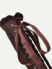 olcso 1930-as évek-női barna viktoriánus fűzős térdcsizma - retro stílusú, platformsarkú, tökéletes cosplayhez és vintage ihletésű ruhákhoz