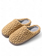 economico Ciabatte e infradito da donna-pantofole da donna in pile con adorabile ricamo a forma di orso – calde pantofole da casa per il comfort invernale