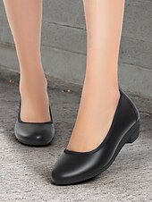 levne Dámské boty s plochou podrážkou-dámské černé kožené slip-on flats s polstrovanou stélkou - pohodlné a stylové pro každodenní nošení