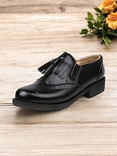 Women's Brown Loafers with Brogue Detailing, Fringe, and Tassel Accents – Classic Vintage-Inspired Footwear for Casual and Office Wear 13