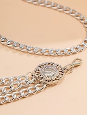 cheap Women&#039;s Belt-Women&#039;s Gold Chain Belt with Multi-Layer Design and Decorative Medallions - Perfect for Dresses, Evening Wear, and Party Looks