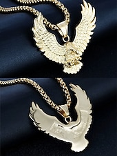 cheap Men&#039;s Jewelry-Men&#039;s Silver Eagle Pendant Necklace – Bold and Detailed Symbolic Jewelry for Strength and Freedom