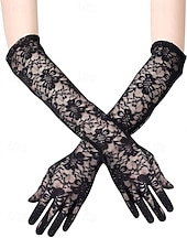 preiswerte Handschuhe für Damen-Spitzenhandschuhe im Vintage-Stil für Damen – weich, bequem und perfekt für Hochzeiten, Abschlussbälle oder Kostümpartys