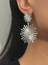 abordables Boucle d&amp;#39;oreille pour femme-boucles d&#039;oreilles pendantes en or pour femmes - boucles d&#039;oreilles pendantes géométriques audacieuses pour les fêtes, les mariages et les occasions spéciales