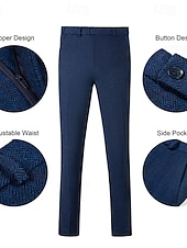 tanie stroje-Retro / vintage Ryczące 20s 1920 roku Spodnie Stroje Smokin Wielki Gatsby Pan Gangster Męskie Strój karnawałowy Święta Karnawał Nowy Rok Ślub Bal maskowy Spotkanie towarzyskie Dla dorosłych Płaszcz