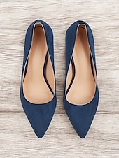 economico Invitato al matrimonio-décolleté da donna con tacco spesso e punta a punta – scarpe eleganti stabili con tacco medio per matrimonio, lavoro e sera